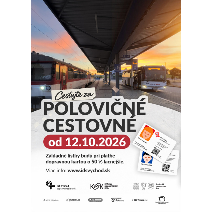 Dočasné zníženie cestovného v regionálnych autobusoch na východe Slovenska