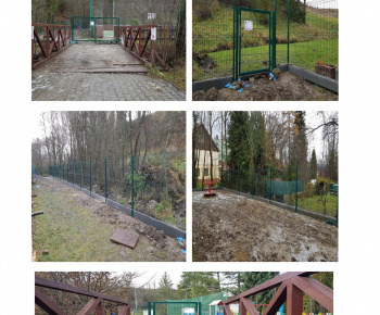 Projekty obce / Oplotenie detského ihriska ,, Projekt je podporený z rozpočtu PSK - foto