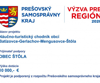 Projekty obce / Náučno-turistický chodník obcí Batizovce-Gerlachov-Mengusove-Štôla - foto