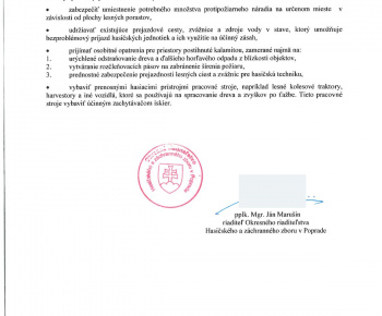Aktuality / Vyhlásenie času zvýšeného nebezpečenstva vzniku požiaru od 14. augusta 2025 od 8.00 hod. do odvolania - foto