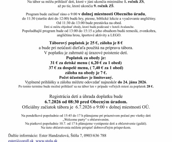 Aktuality / Anglický tábor 2026 - oznámenie, prihláška - foto