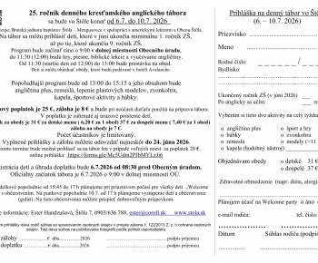 Aktuality / Anglický tábor 2026 - oznámenie, prihláška - foto