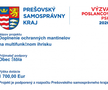 Projekty obce / Doplnenie ochranných mantinelov na multifunkčnom ihrisku „Projekt je podporený z rozpočtu Prešovského samosprávneho kraja“ - foto